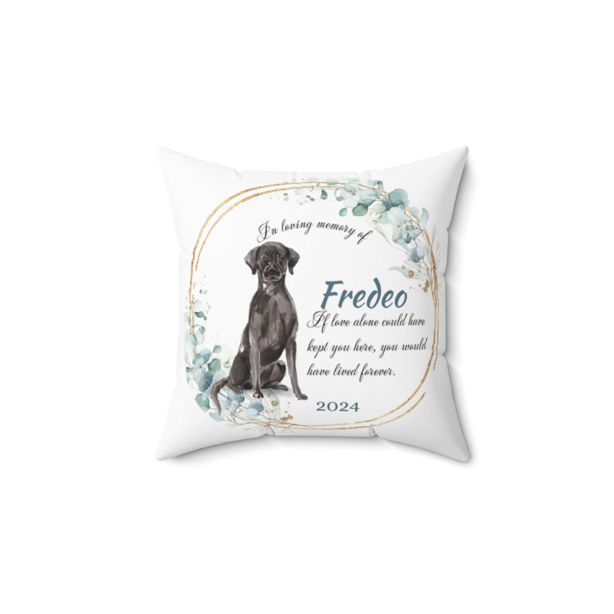 Memorial Black Lab dog Cushions Memorial Polyester Square Throw Pillow