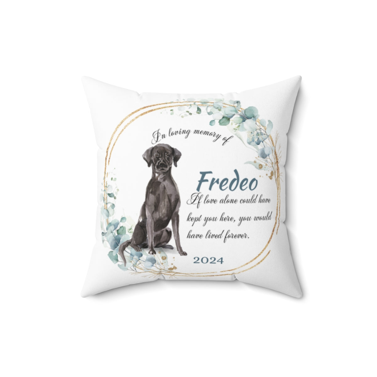 Memorial Black Lab dog Cushions Memorial Polyester Square Throw Pillow