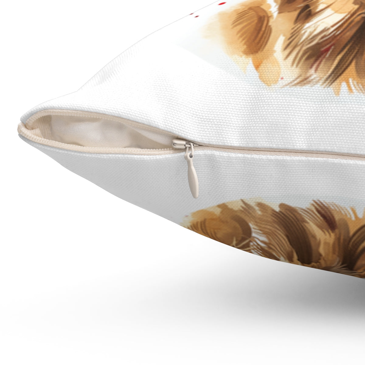 Christmas dog Cushions_Golden-Retreiver-1 Personalised Dog Christmas Spun Polyester Square Throw Cushion with Insert