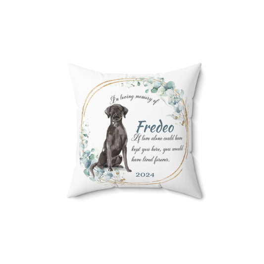 Memorial Black Lab dog Cushions Memorial Polyester Square Throw Pillow