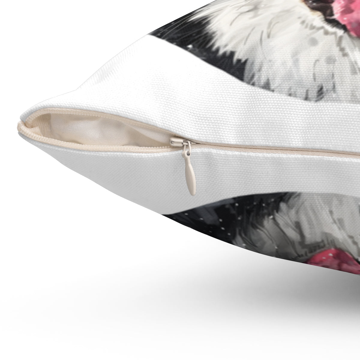 Christmas dog Cushions_Alaskan-Malamute-2 Personalised Dog Christmas Spun Polyester Square Throw Cushion with Insert