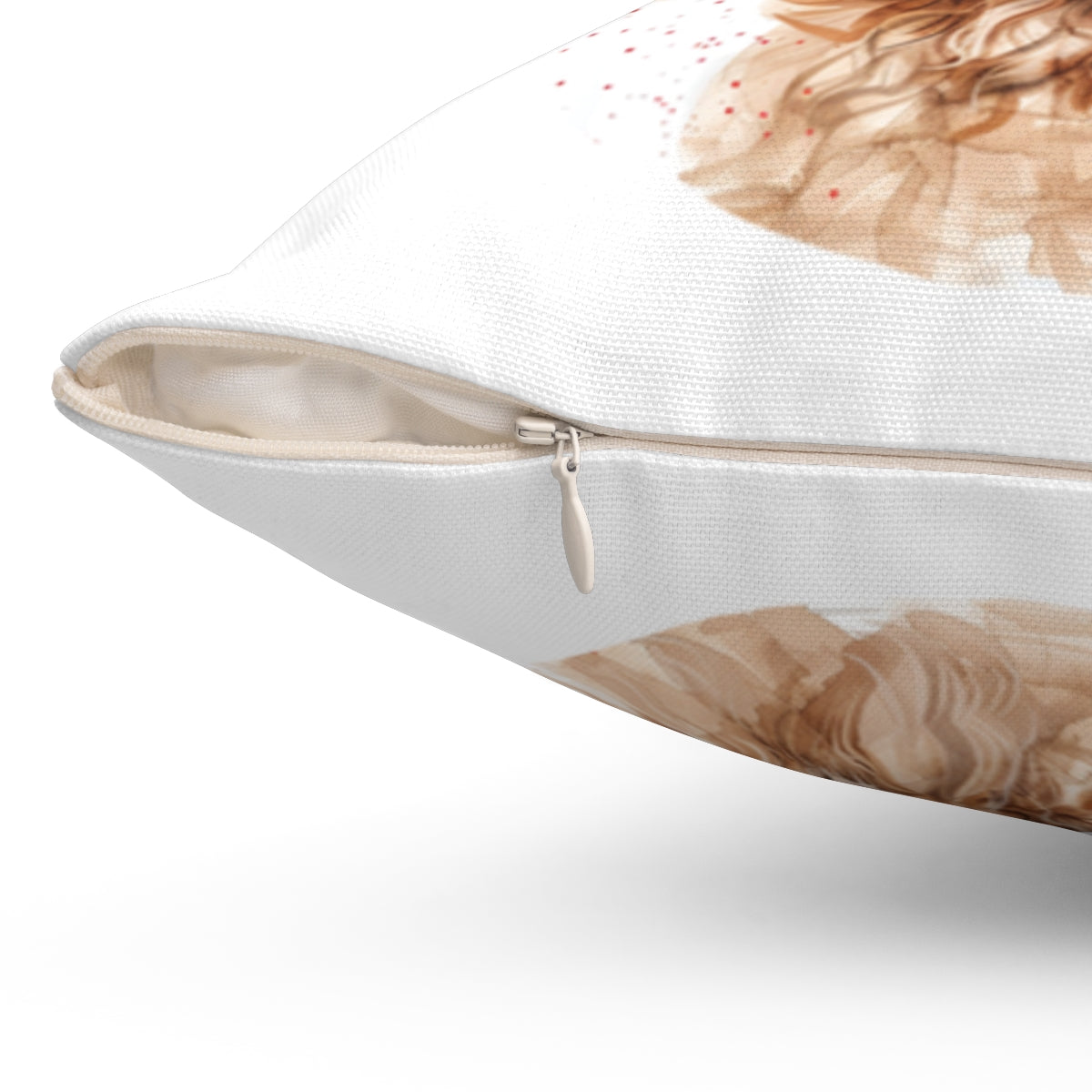 Christmas dog Cushions_Goldendoodle-1 Personalised Dog Christmas Spun Polyester Square Throw Cushion with Insert