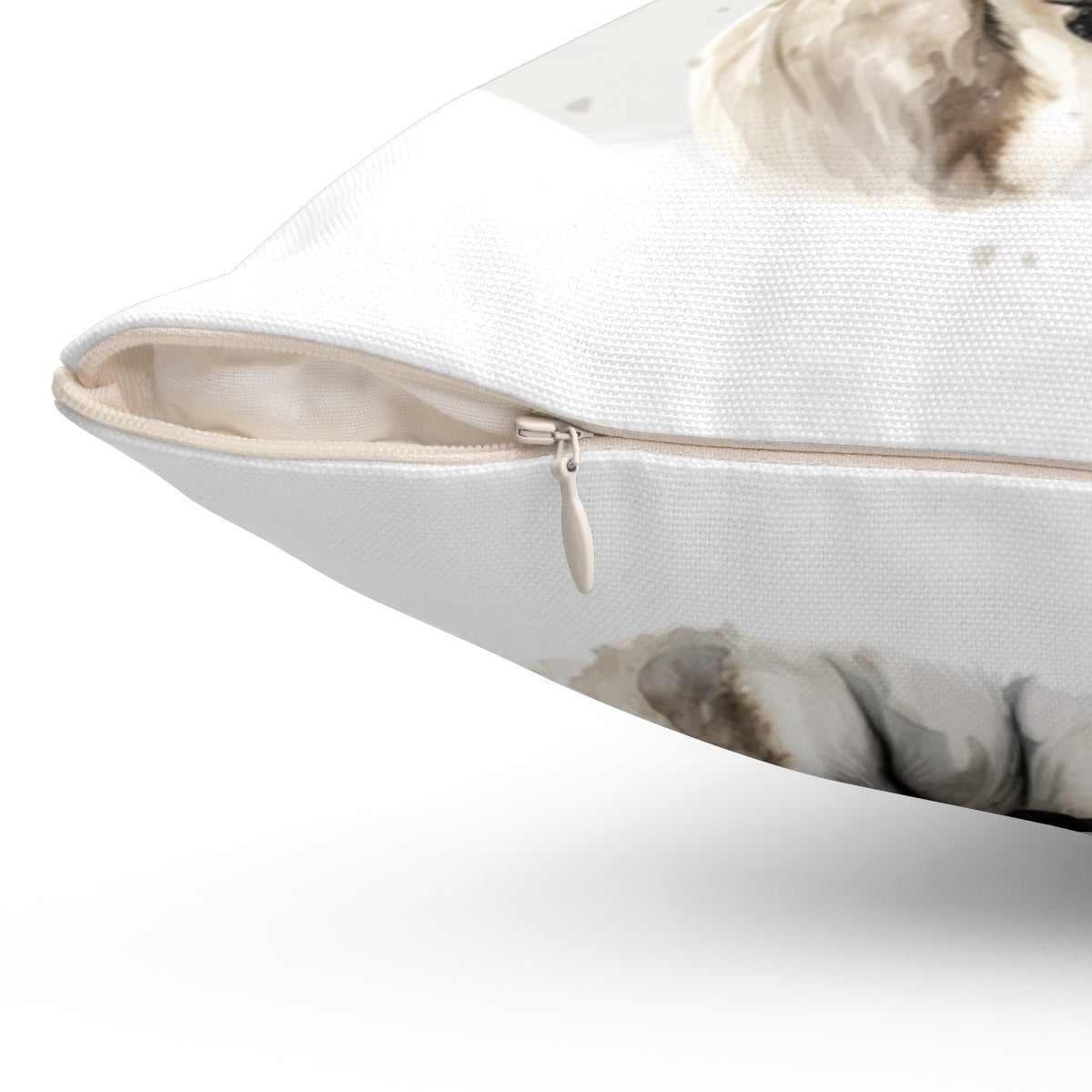 Christmas dog Cushions_English-Mastiff-2 Personalised Dog Christmas Spun Polyester Square Throw Cushion with Insert