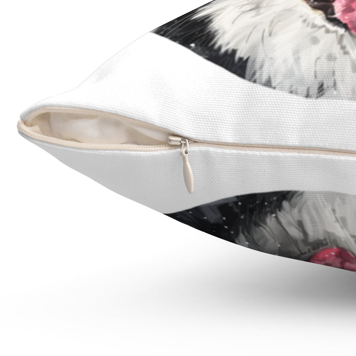 Christmas dog Cushions_Alaskan-Malamute-2 Personalised Dog Christmas Spun Polyester Square Throw Cushion with Insert