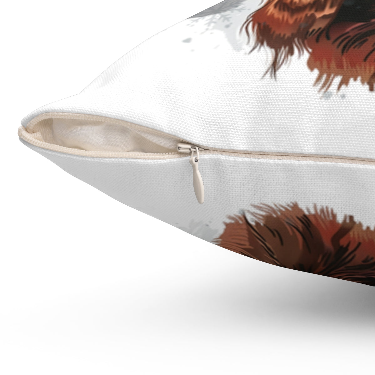 Christmas dog Cushions_Irish-Setter-1 Personalised Dog Christmas Spun Polyester Square Throw Cushion with Insert