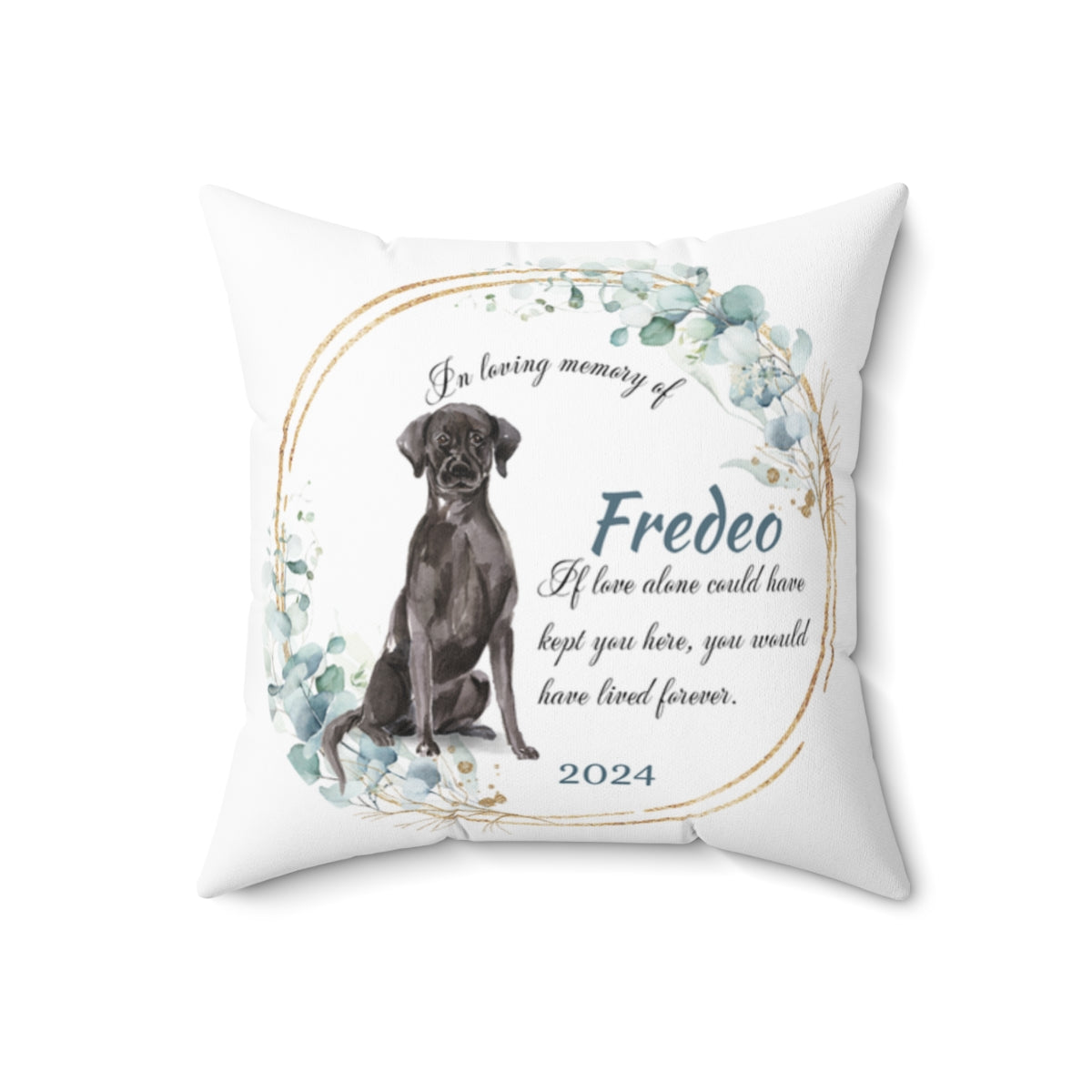 Memorial Black Lab dog Cushions Memorial Polyester Square Throw Pillow