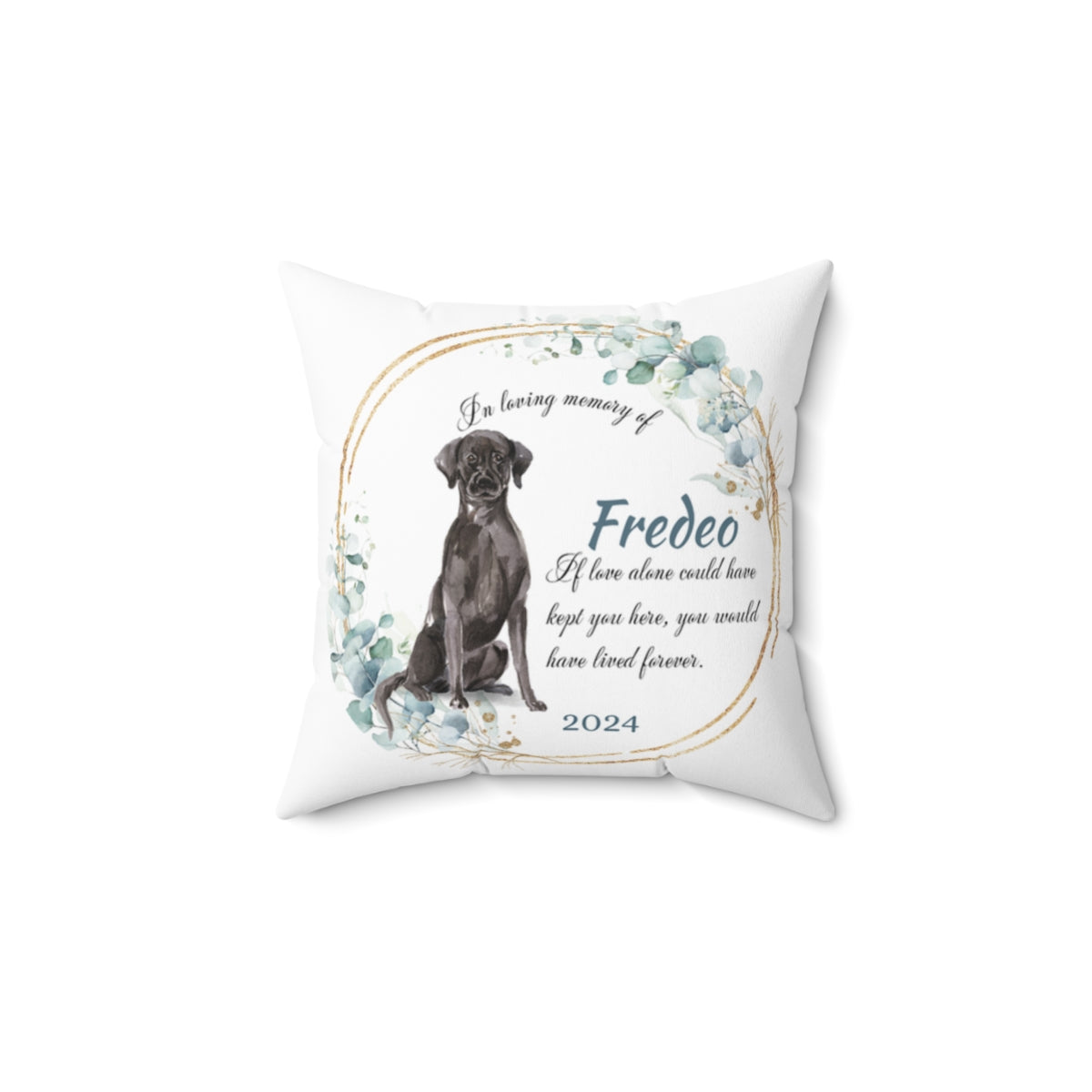 Memorial Black Lab dog Cushions Memorial Polyester Square Throw Pillow