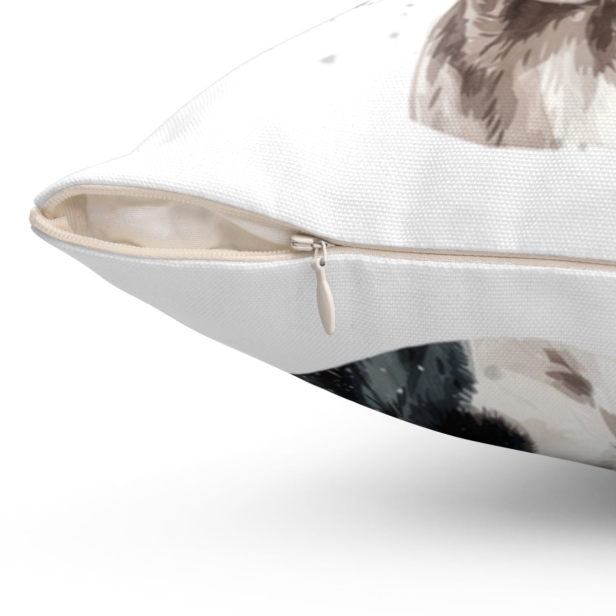 Christmas dog Cushions_Boston-Terrier-1 Personalised Dog Christmas Spun Polyester Square Throw Cushion with Insert