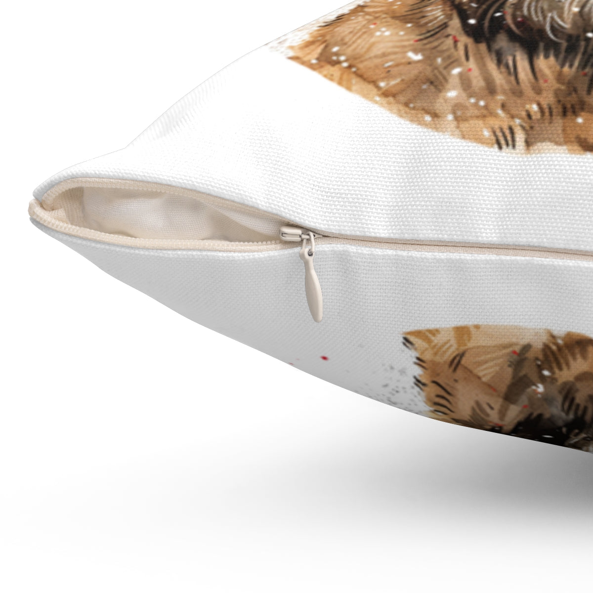 Christmas dog Cushions_Wheaten-Terrier-1 Personalised Dog Christmas Spun Polyester Square Throw Cushion with Insert - Maltese