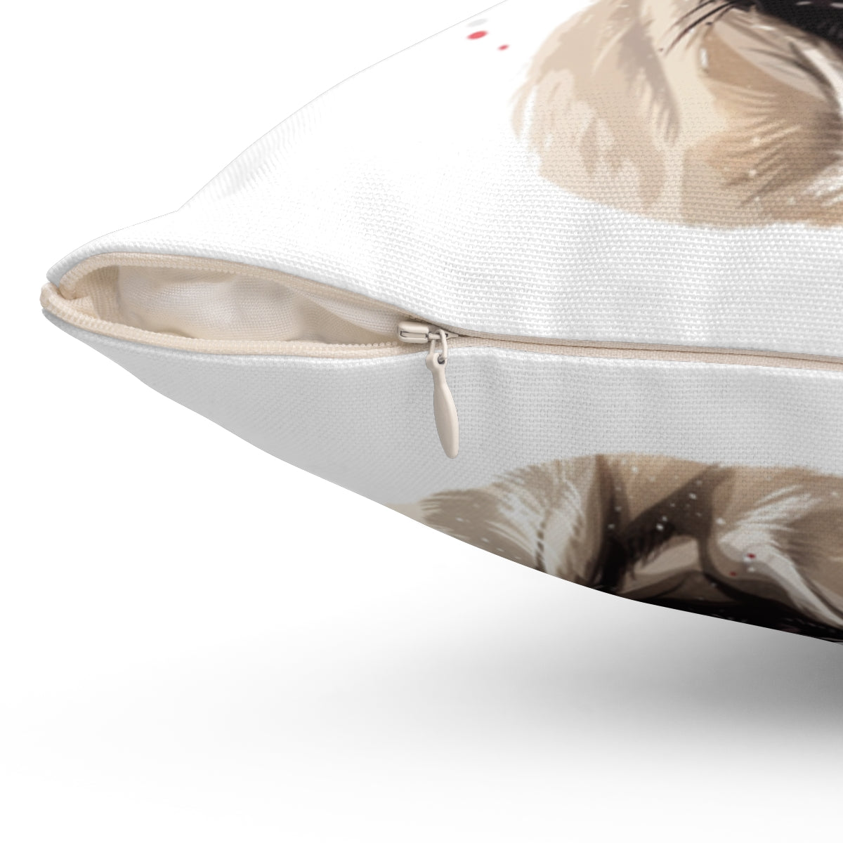 Christmas dog Cushions_Pug-1 Personalised Dog Christmas Spun Polyester Square Throw Cushion with Insert - Maltese