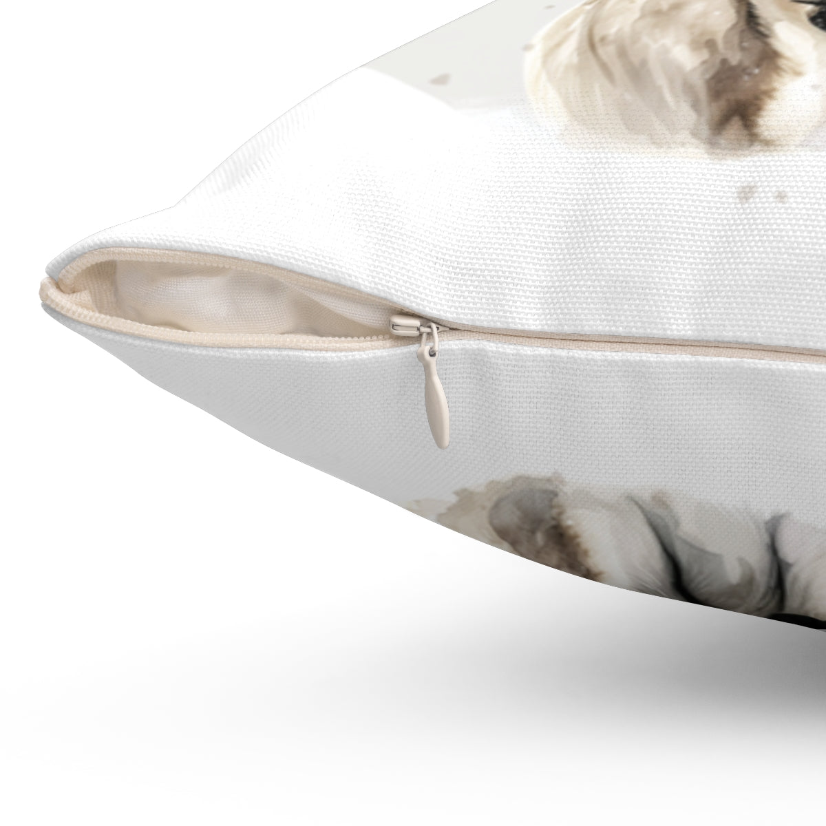 Christmas dog Cushions_English-Mastiff-2 Personalised Dog Christmas Spun Polyester Square Throw Cushion with Insert