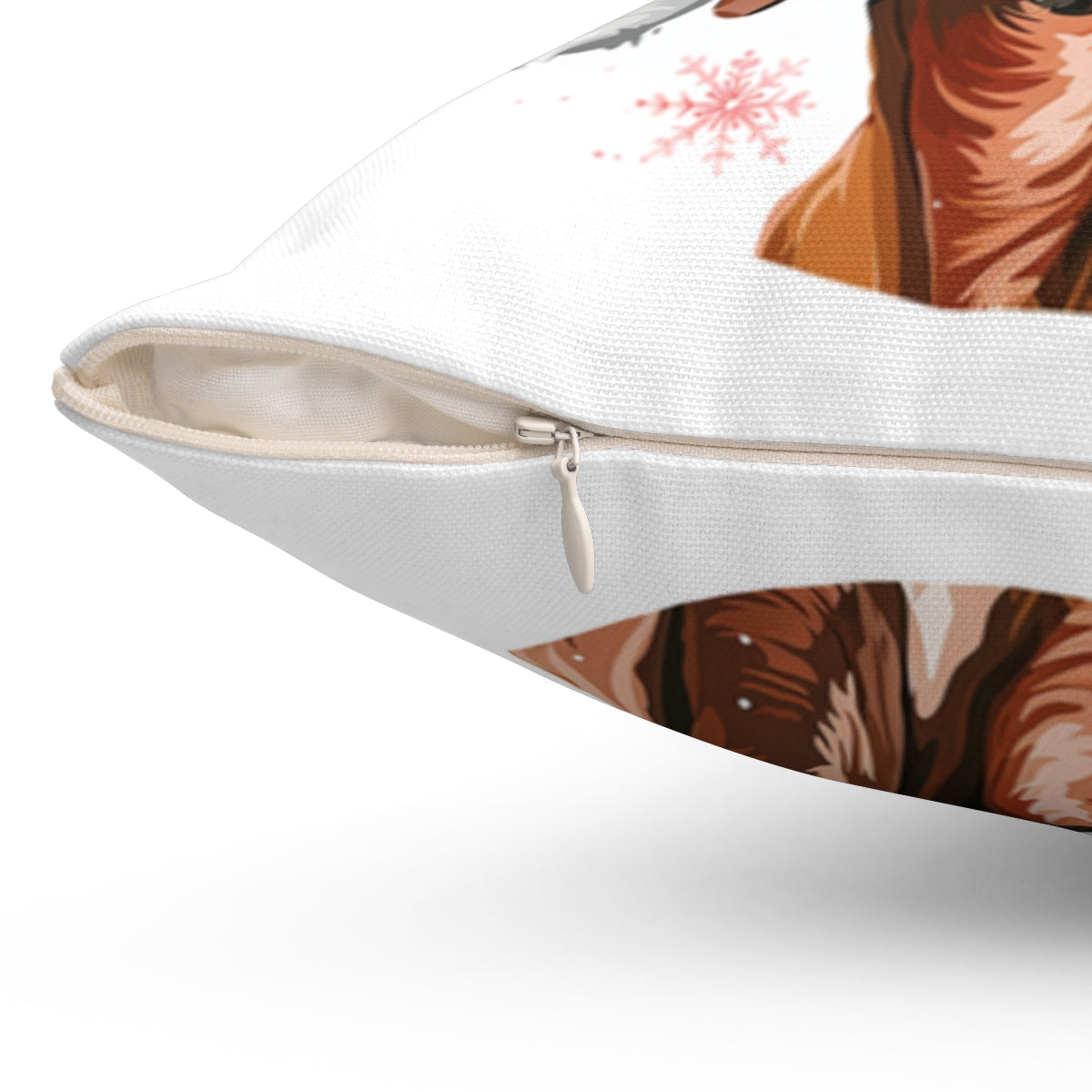 Christmas dog Cushions_Rhodesian-Ridgeeback-2 Personalised Dog Christmas Spun Polyester Square Throw Cushion with Insert