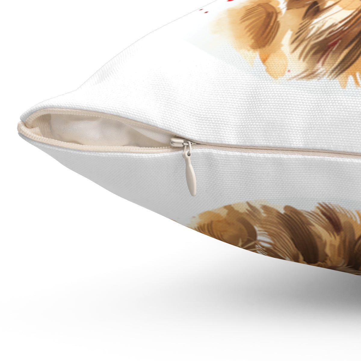 Christmas dog Cushions_Golden-Retreiver-1 Personalised Dog Christmas Spun Polyester Square Throw Cushion with Insert