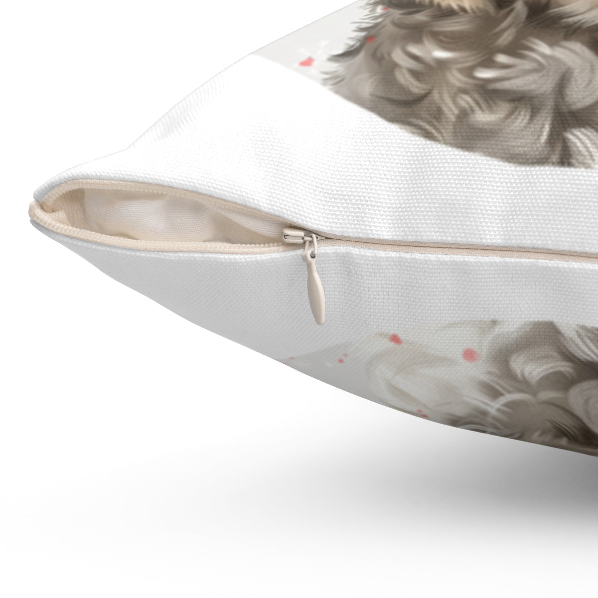 Christmas dog Cushions_Maltese-1 Personalised Dog Christmas Spun Polyester Square Throw Cushion with Insert
