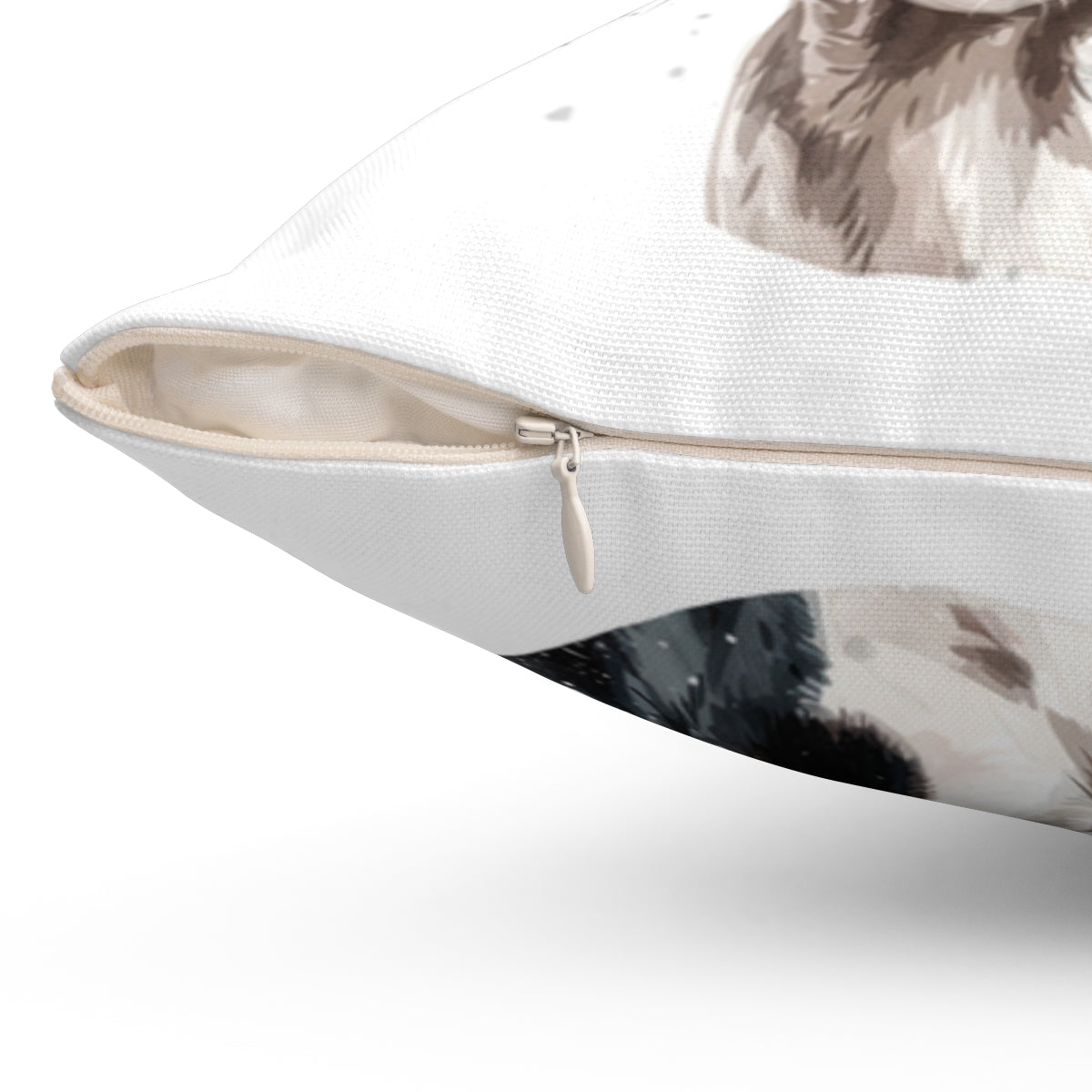 Christmas dog Cushions_Boston-Terrier-1 Personalised Dog Christmas Spun Polyester Square Throw Cushion with Insert
