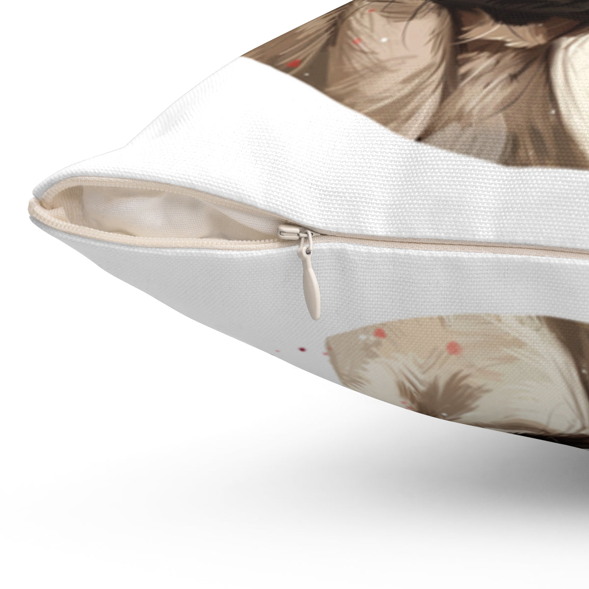 Christmas dog Cushions_Pug-2 Personalised Dog Christmas Spun Polyester Square Throw Cushion with Insert - Maltese