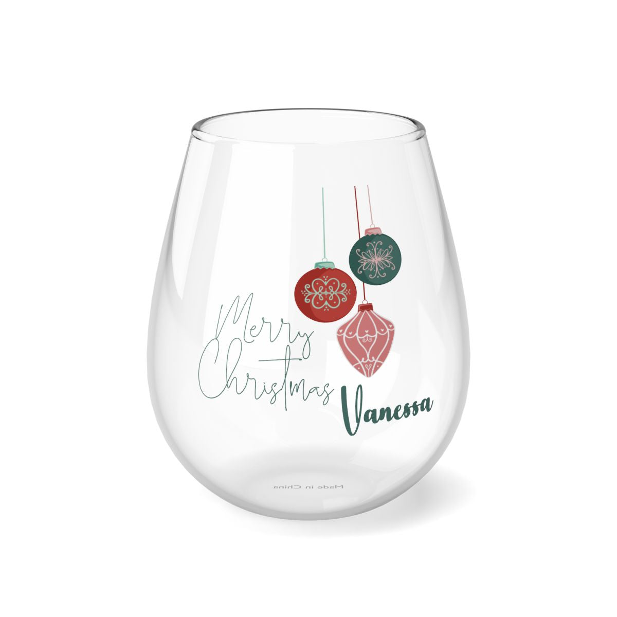 Our First Christmas as Mr and Mrs Personalised Christmas Mr & Mrs Wine Glass 12oz, Whiskey Glass 6oz, Stemless Wine Glass 11.75oz, Rock Glass 10oz