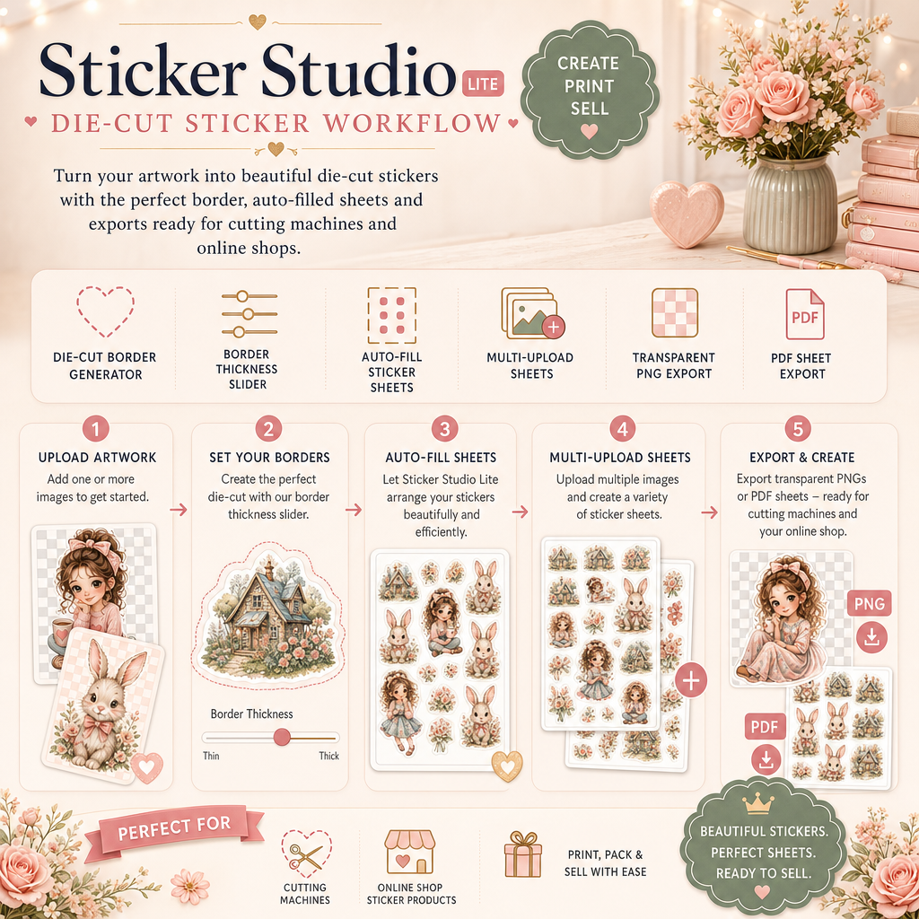 Sticker Studio Lite – Create Die-Cut Stickers & Sheet Layouts