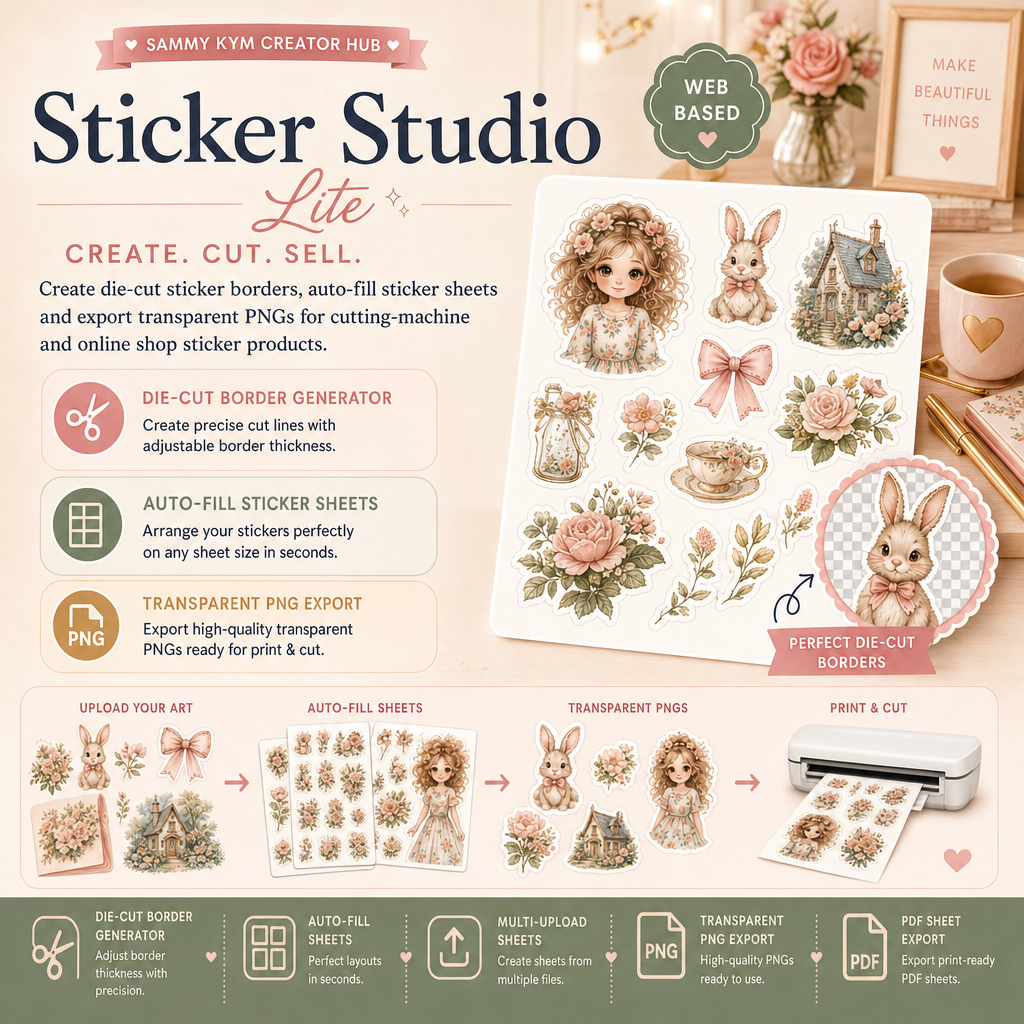 Sticker Studio Lite – Create Die-Cut Stickers & Sheet Layouts