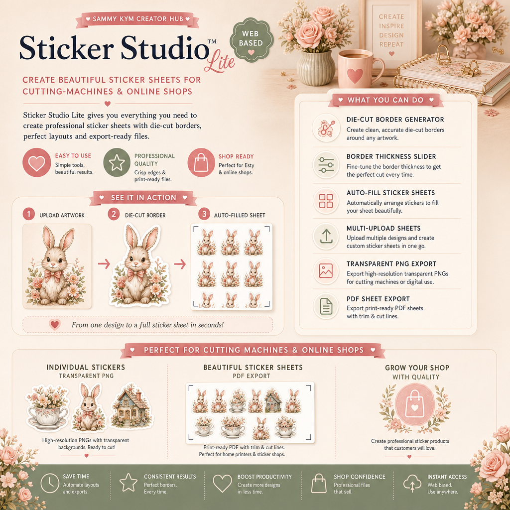 Sticker Studio Lite – Create Die-Cut Stickers & Sheet Layouts