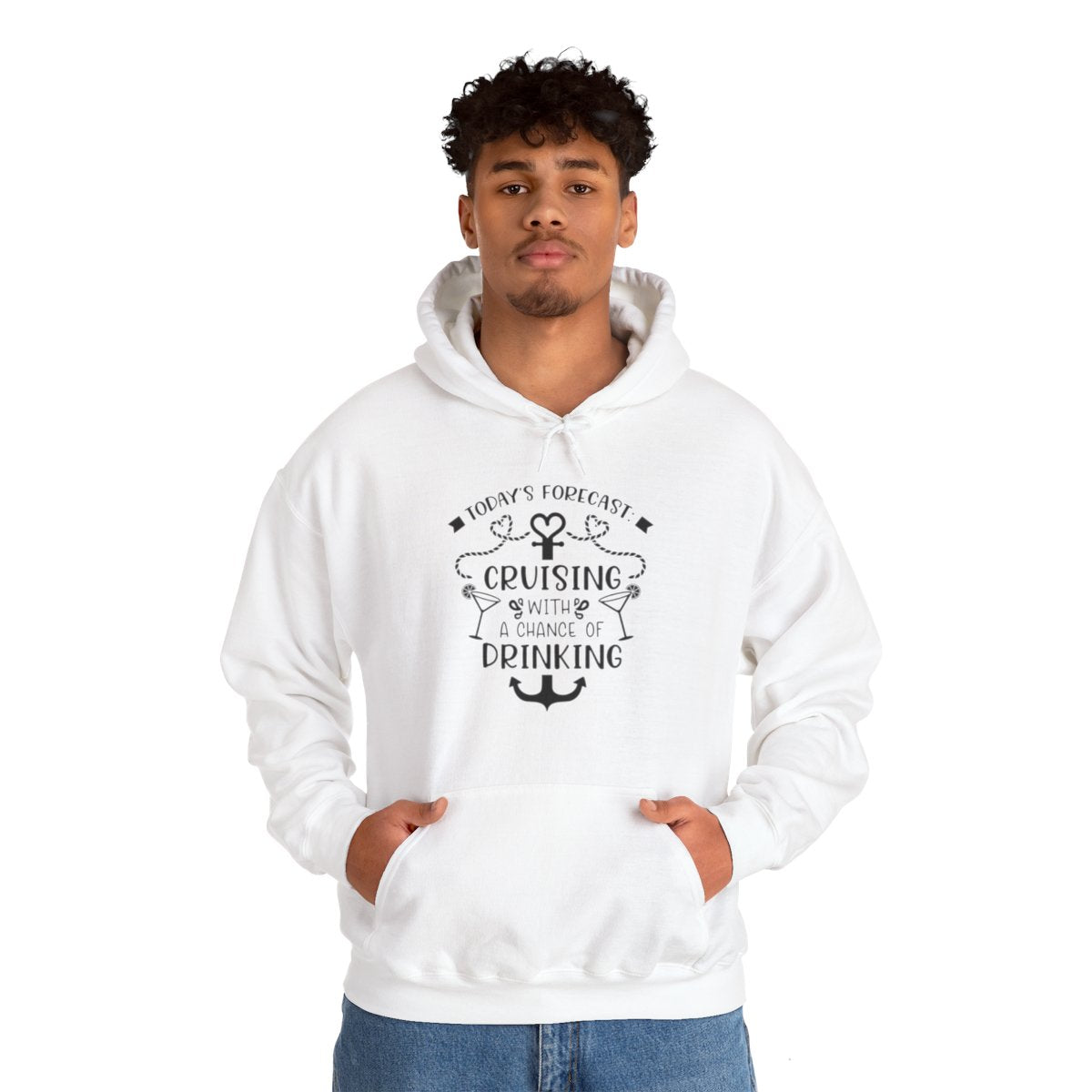 Todays Forecast cruising with a chance of Drinking Unisex Jersey Short Sleeve Tee/Unisex Heavy Blend™ Hooded Sweatshirt