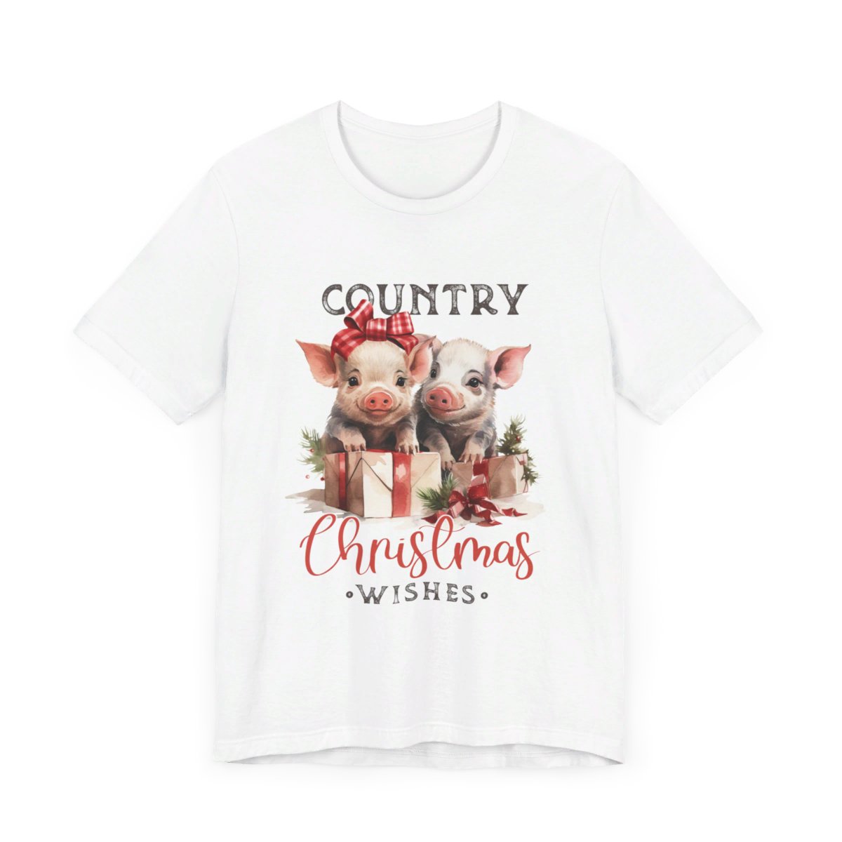 Country Christmas wishes Unisex Jersey Short Sleeve Tee Christmas