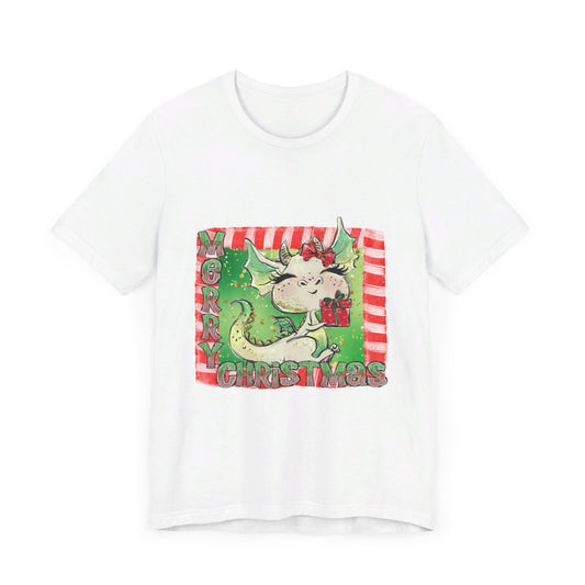 Christmas Dragon Unisex Jersey Short Sleeve Tee Christmas