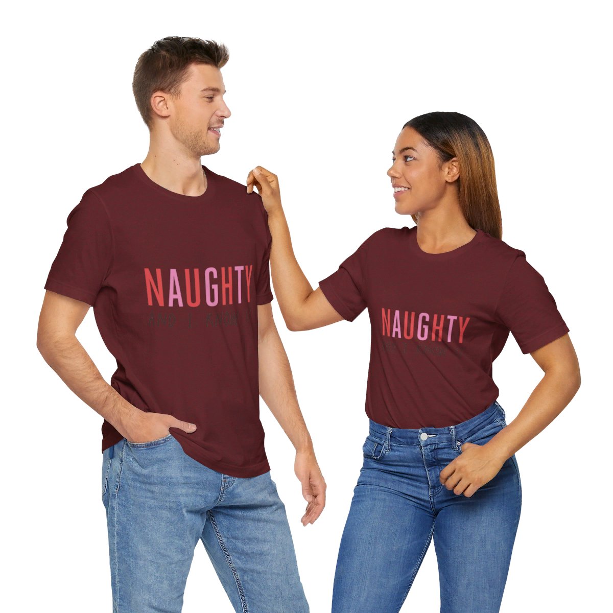 Unisex Jersey Short Sleeve Tee Christmas Naughty and I Know it