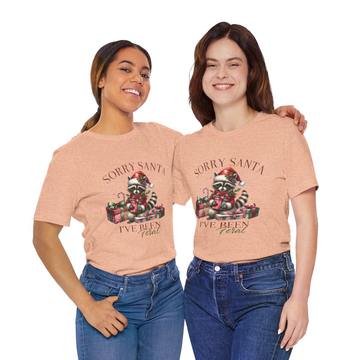 Racoon Sorry Santa I have been Feral Unisex Jersey Short Sleeve Tee Christmas