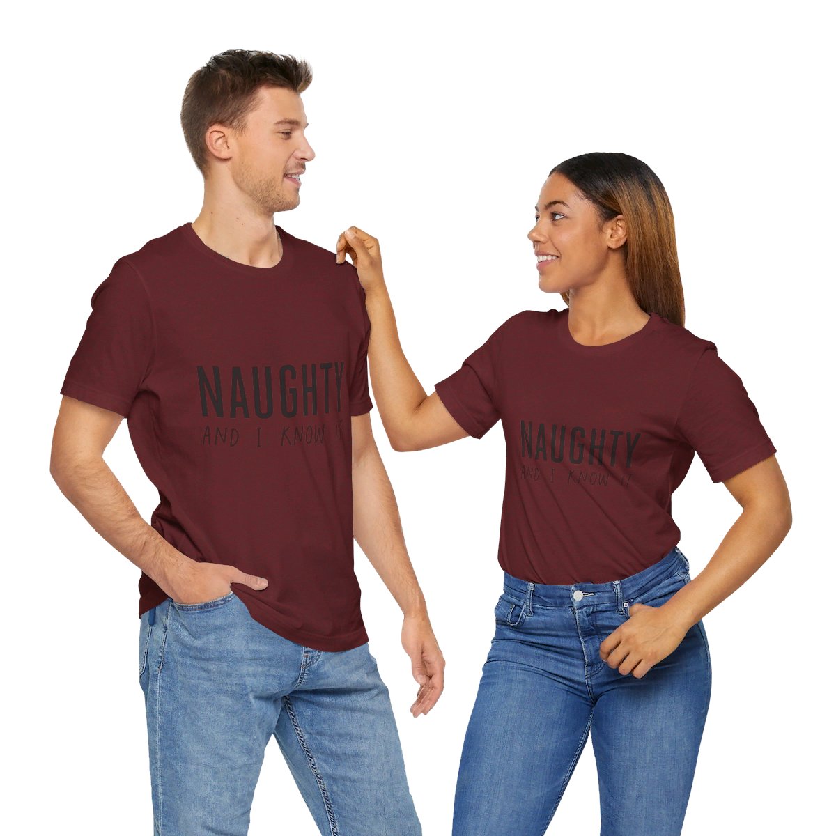 Unisex Jersey Short Sleeve Tee Christmas Naughty and I Know It