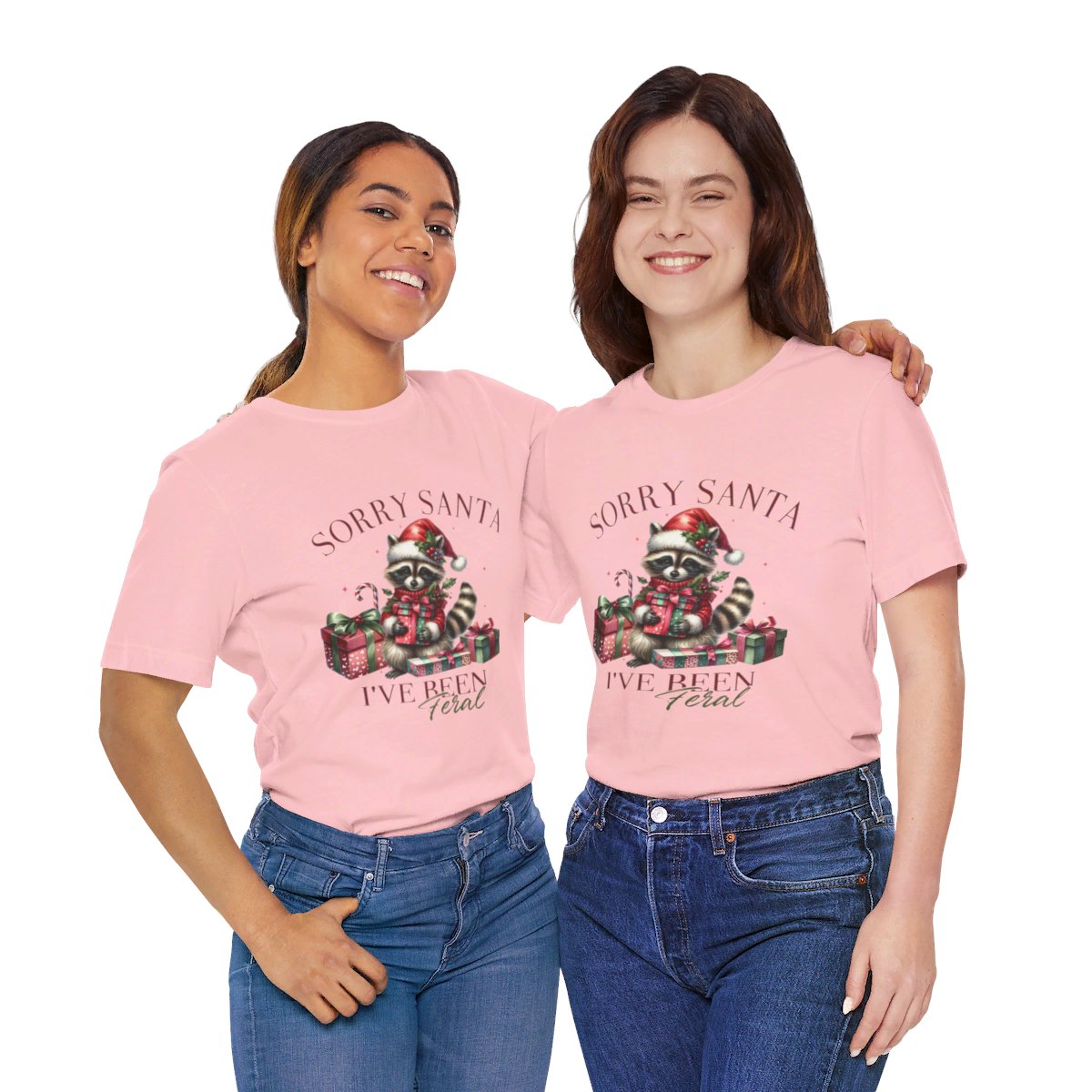 Racoon Sorry Santa I have been Feral Unisex Jersey Short Sleeve Tee Christmas