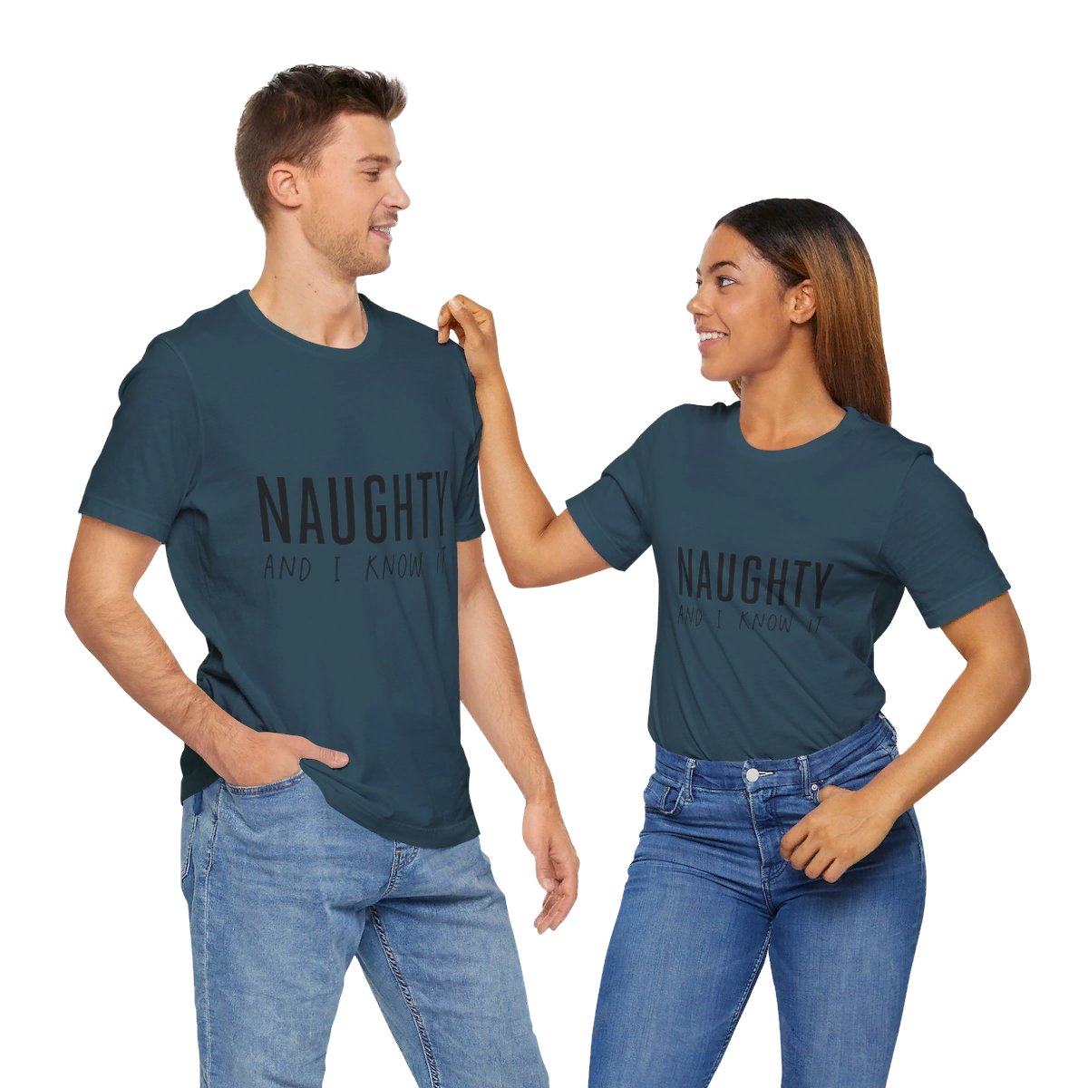 Unisex Jersey Short Sleeve Tee Christmas Naughty and I Know It