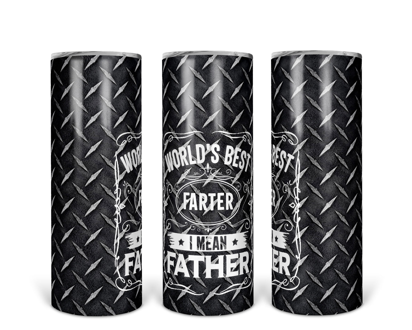 Skinny Tumbler with Straw, 20oz, Worlds Best Father