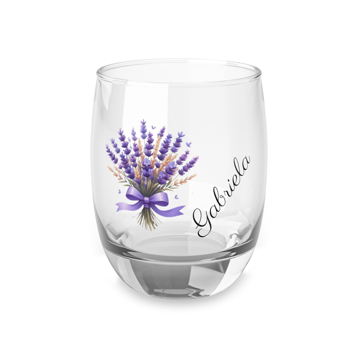 Personalised Floral Bouquet Wine Glass, Stemless Wine Glass, Whiskey Glass, Rocks Glass