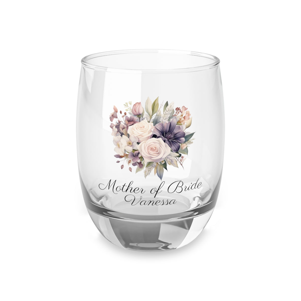 Wedding Bouquets Flower Personalised Floral Bouquet Wine Glass, Stemless Wine Glass, Whiskey Glass, Rocks Glass