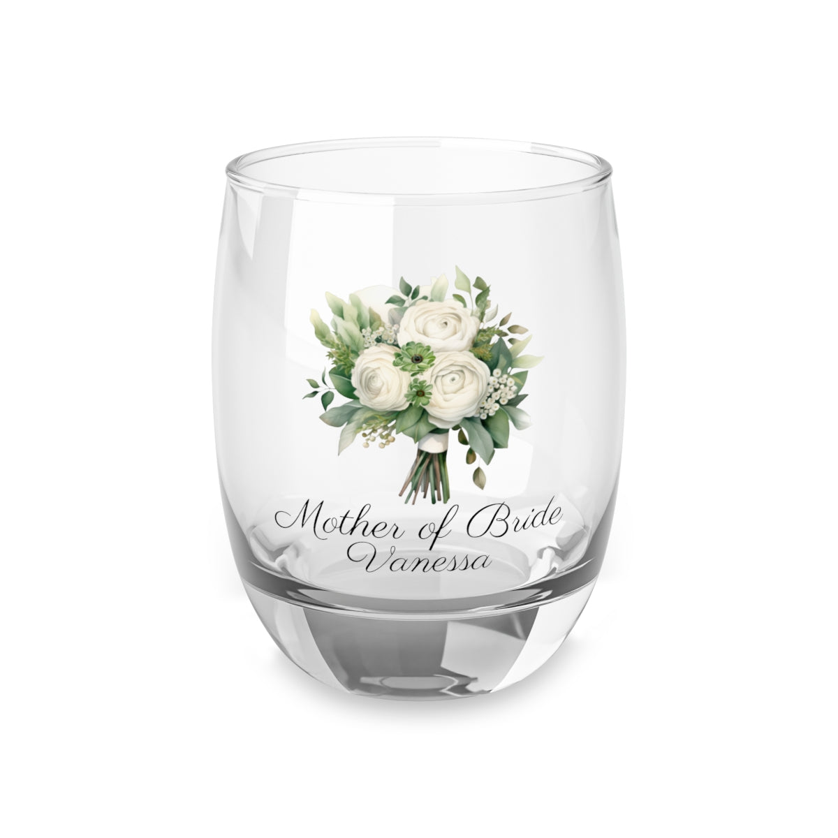 Wedding Bouquets Flower Personalised Floral Bouquet Wine Glass, Stemless Wine Glass, Whiskey Glass, Rocks Glass