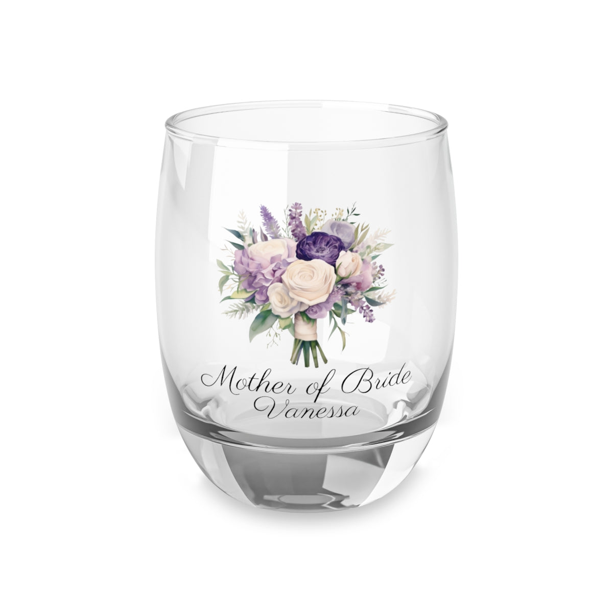 Wedding Bouquets Flower Personalised Floral Bouquet Wine Glass, Stemless Wine Glass, Whiskey Glass, Rocks Glass