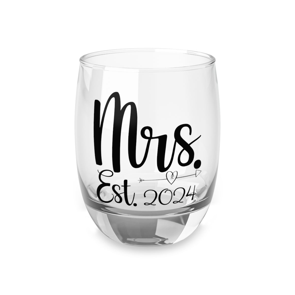 Mr And Mrs-2a Personalised Christmas Mr & Mrs Wine Glass 12oz, Whiskey Glass 6oz, Stemless Wine Glass 11.75oz, Rock Glass 10oz