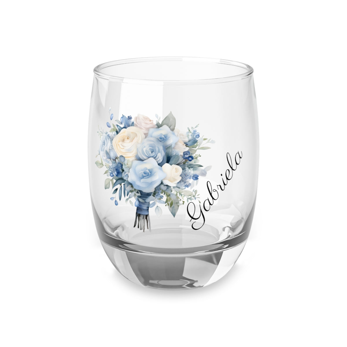 Wedding Bouquets Flower Personalised Floral Bouquet Wine Glass, Stemless Wine Glass, Whiskey Glass, Rocks Glass