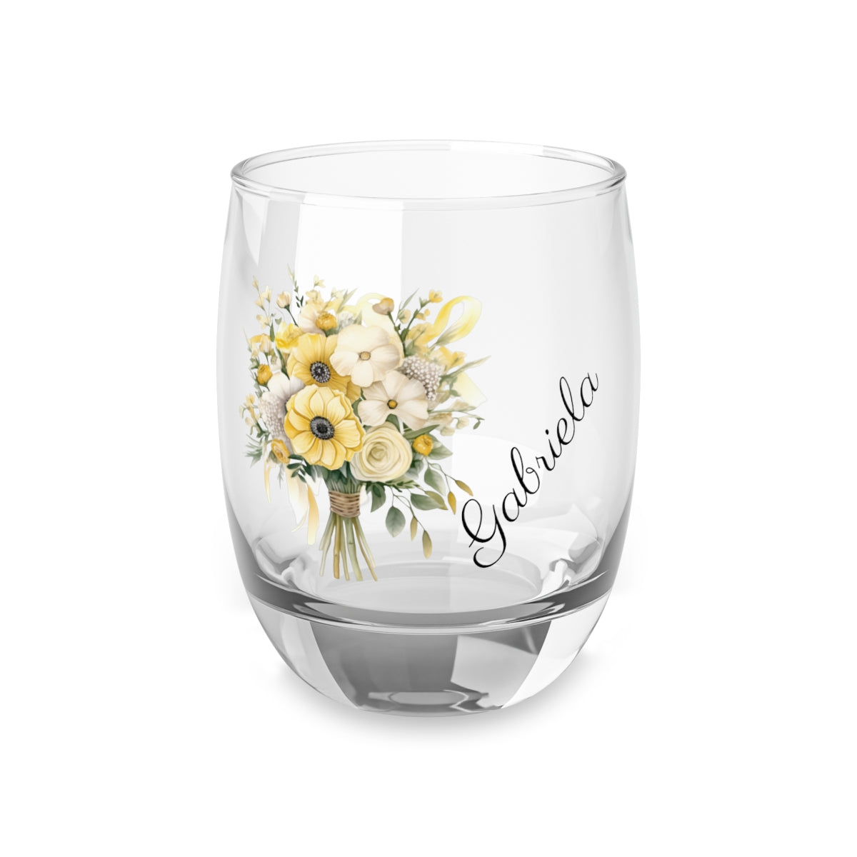 Wedding Bouquets Flower Personalised Floral Bouquet Wine Glass, Stemless Wine Glass, Whiskey Glass, Rocks Glass