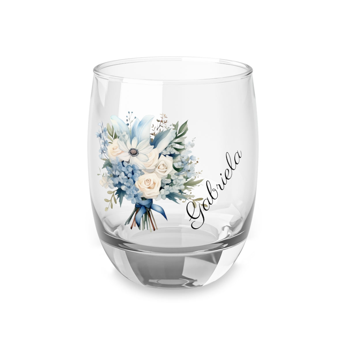 Wedding Bouquets Flower Personalised Floral Bouquet Wine Glass, Stemless Wine Glass, Whiskey Glass, Rocks Glass