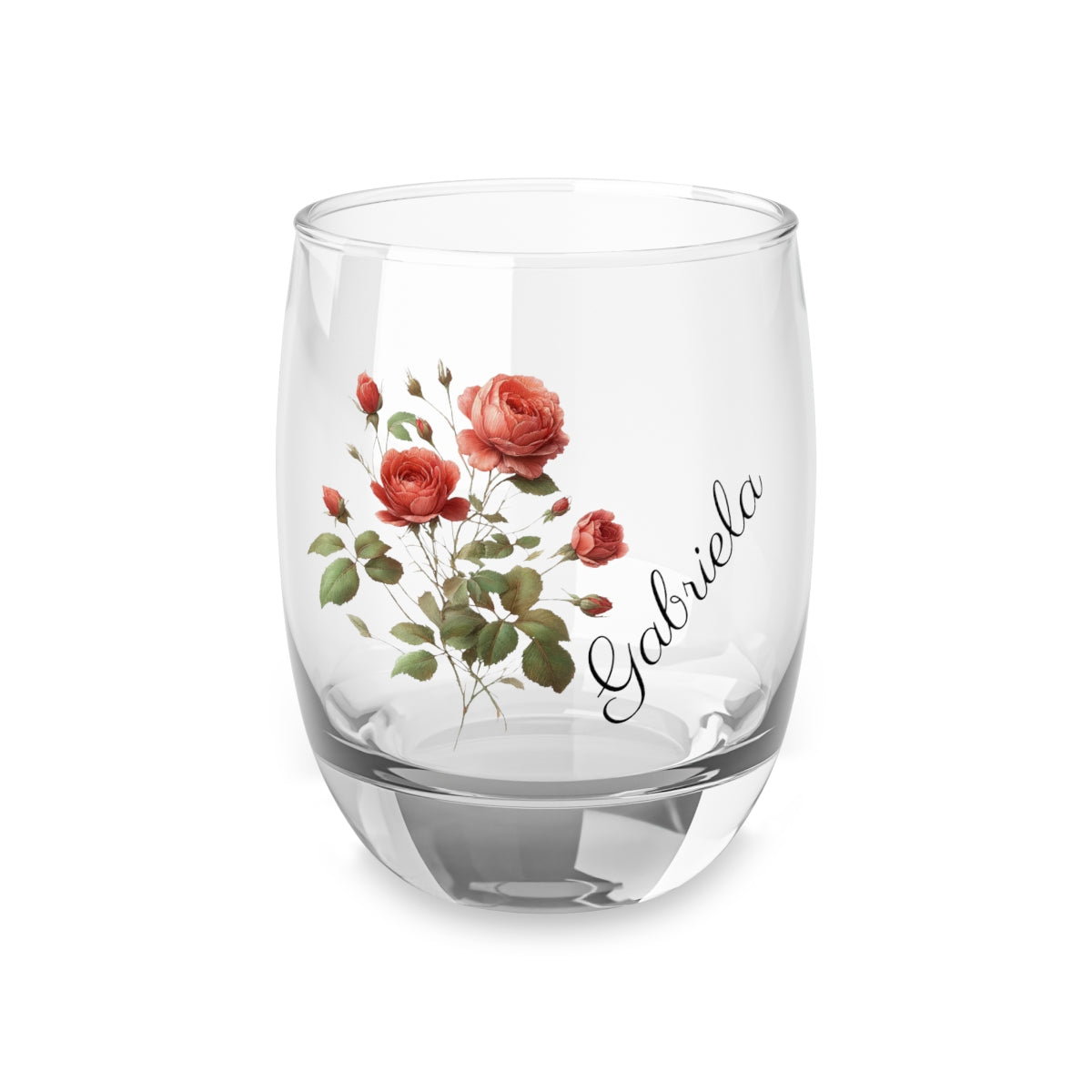 Rose June Personalised Floral Birthday Month Bouquet Wine Glass, Stemless Wine Glass, Whiskey Glass, Rocks Glass