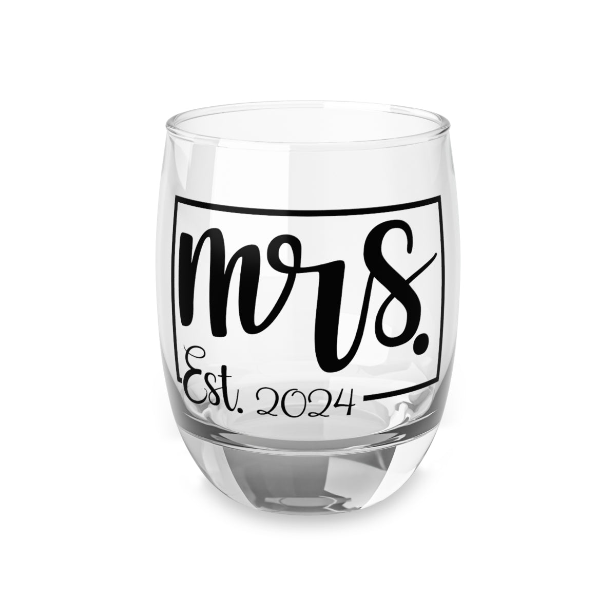 Mr And Mrs-4a Personalised Christmas Mr & Mrs Wine Glass 12oz, Whiskey Glass 6oz, Stemless Wine Glass 11.75oz, Rock Glass 10oz