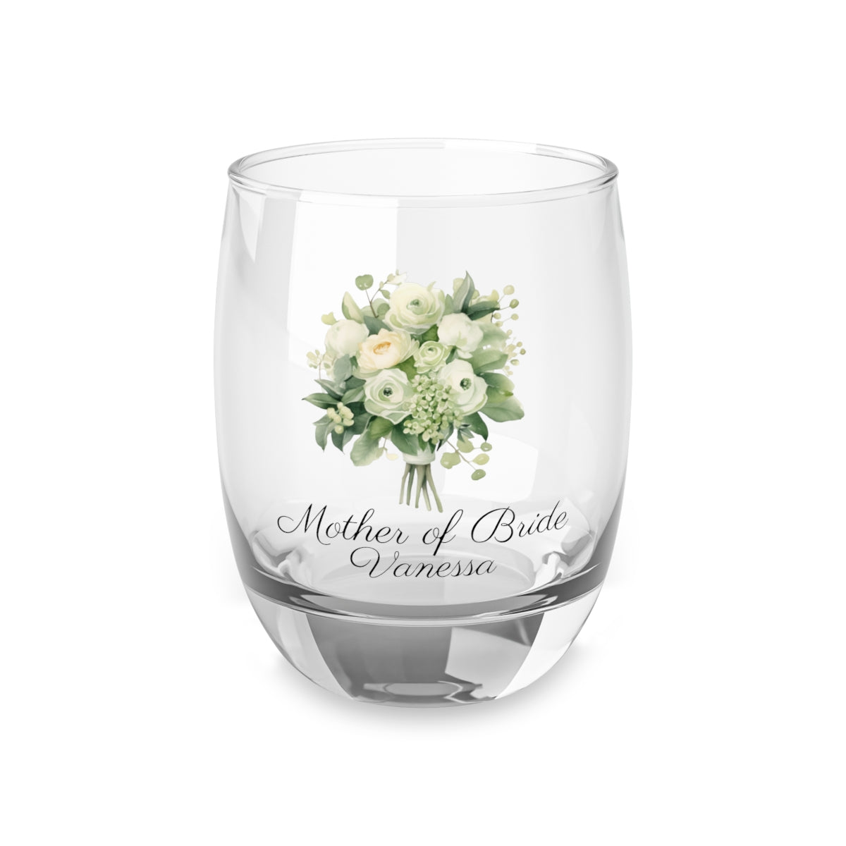 Wedding Bouquets Flower Personalised Floral Bouquet Wine Glass, Stemless Wine Glass, Whiskey Glass, Rocks Glass