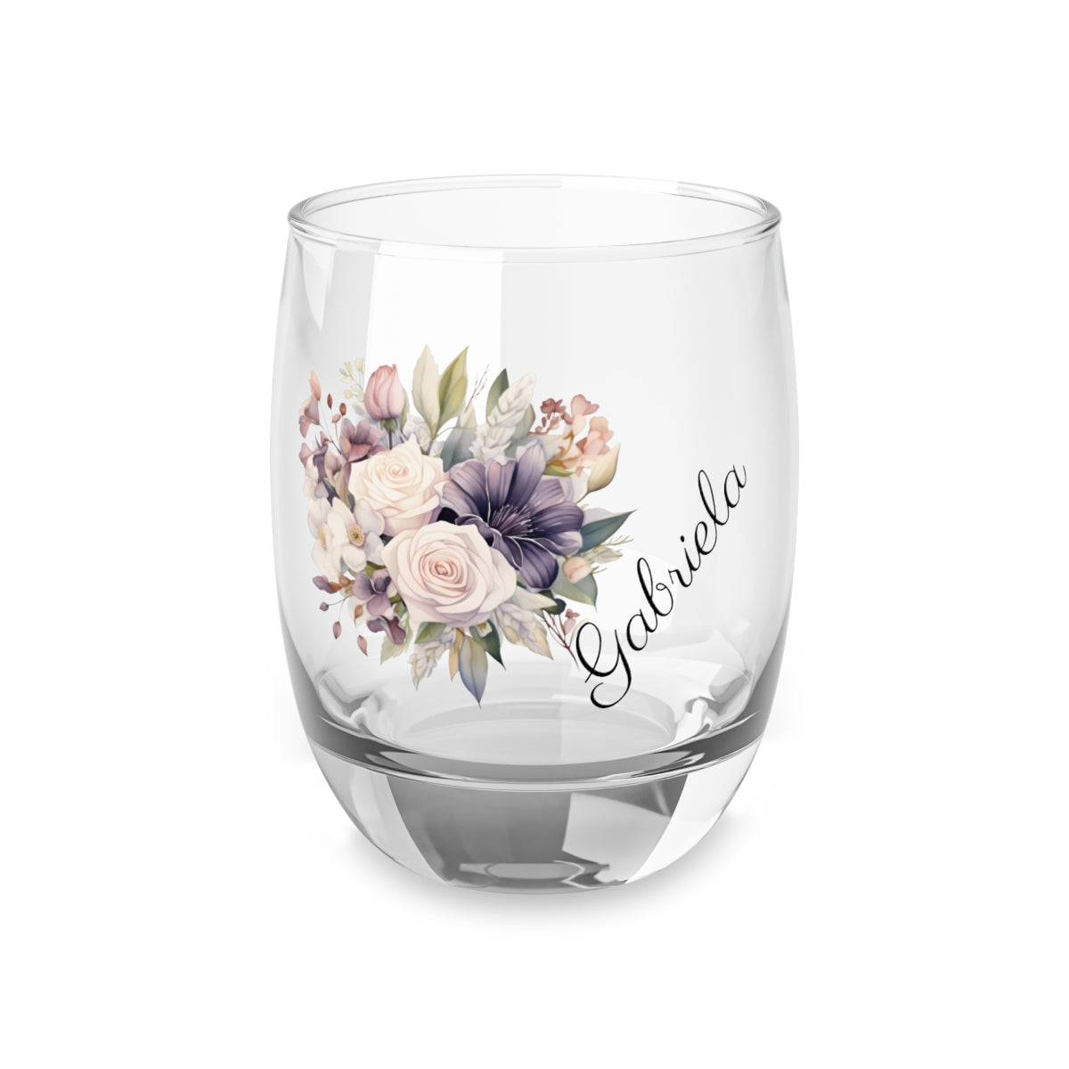 Wedding Bouquets Flower Personalised Floral Bouquet Wine Glass, Stemless Wine Glass, Whiskey Glass, Rocks Glass