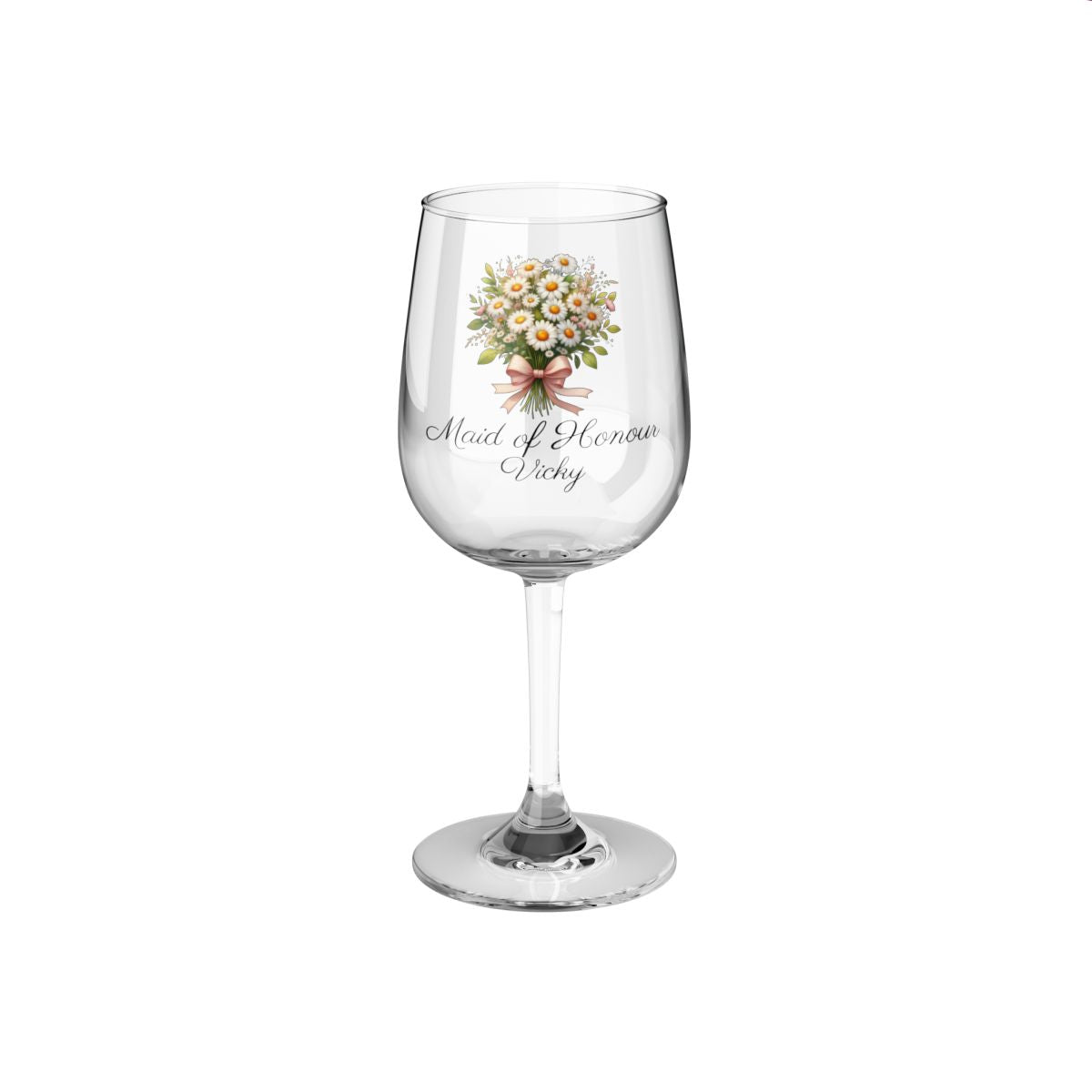 Personalised Floral Bouquet Wine Glass, Stemless Wine Glass, Whiskey Glass, Rocks Glass