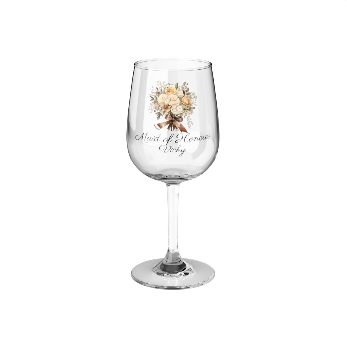 Wedding Bouquets Flower Personalised Floral Bouquet Wine Glass, Stemless Wine Glass, Whiskey Glass, Rocks Glass