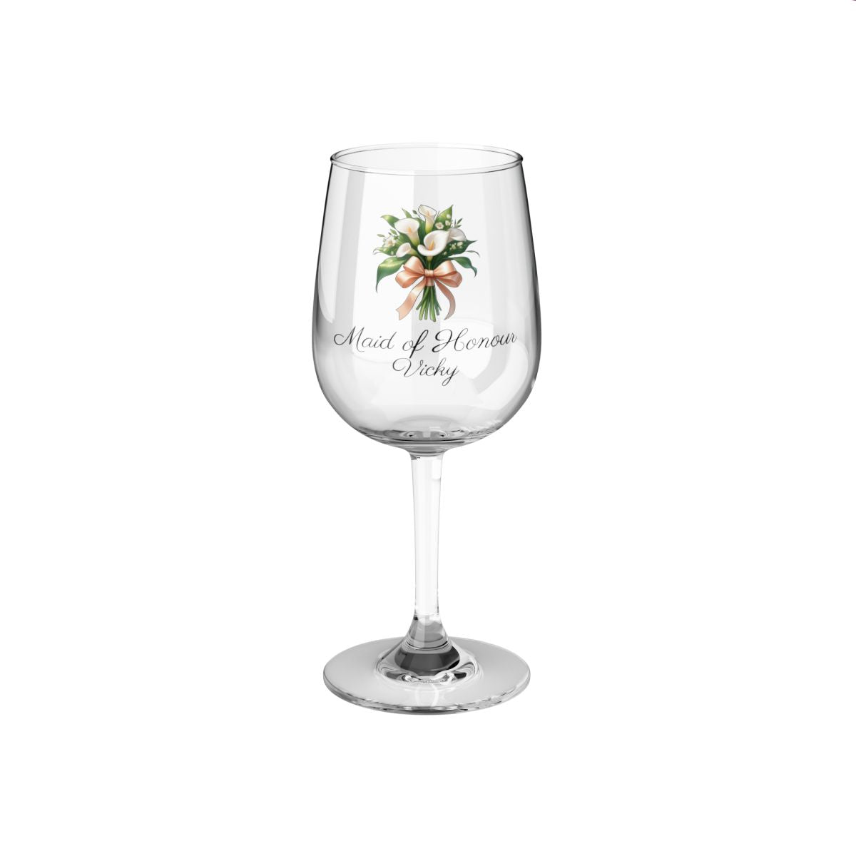 Personalised Floral Bouquet Wine Glass, Stemless Wine Glass, Whiskey Glass, Rocks Glass