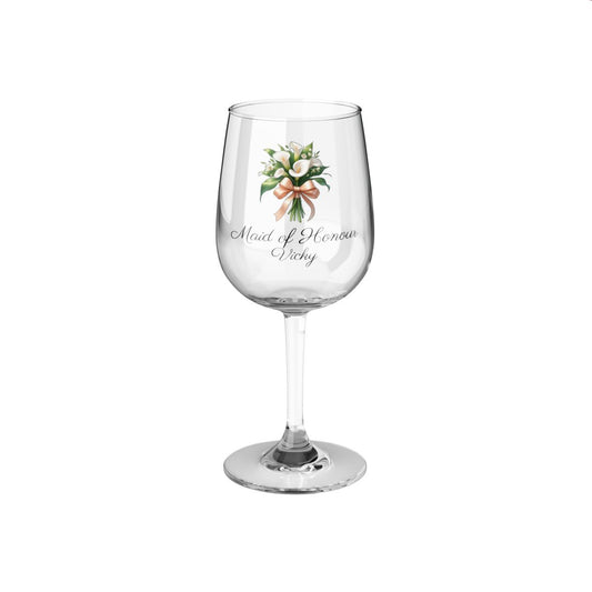 Personalised Floral Bouquet Wine Glass, Stemless Wine Glass, Whiskey Glass, Rocks Glass