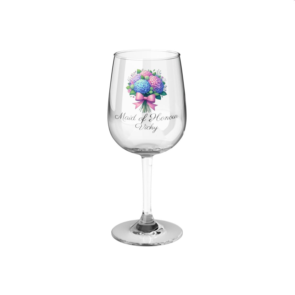 Personalised Floral Bouquet Wine Glass, Stemless Wine Glass, Whiskey Glass, Rocks Glass